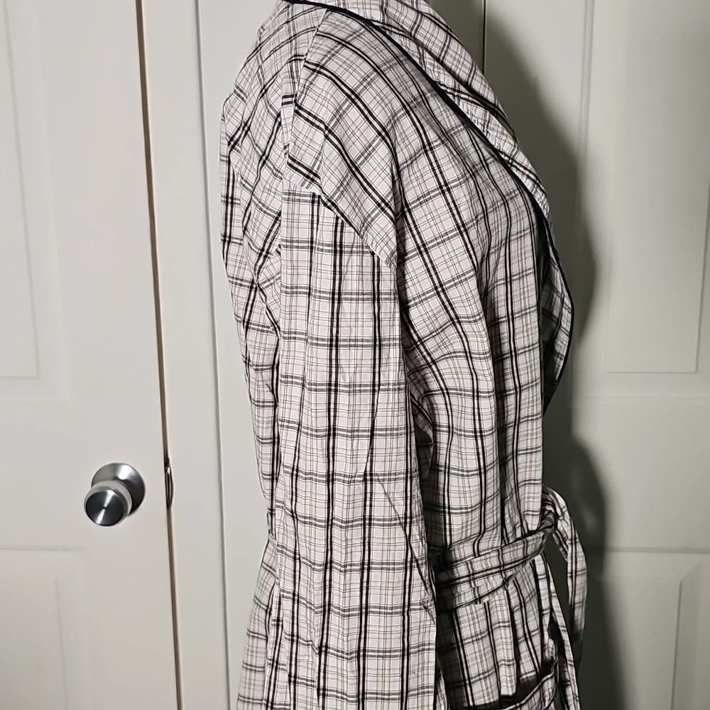 Nautica White and Black Robe Intimates & Sleepwear. 100% Cotton Size L/XL - Picture 6 of 10